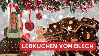 Einfache Lebkuchen vom Blech Rezept  Weihnachtsgebäck Weihnachten Backen Plätzchen backen [upl. by Cheffetz]