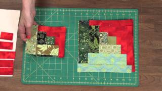 Quilty How to make a Curved Log Cabin Quilt Block [upl. by Elauqsap]