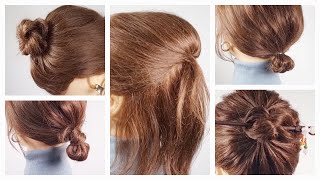 숱없는머리 꾸안꾸헤어 5가지방법 easy hair 少ない髪 [upl. by Ivonne]