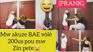 PRANK gro zin peye pou lajan mw avèk Bae😂 bamm 200 dolam 😂😂😂😂 [upl. by Oiramat]