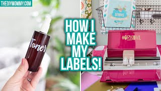 How to Make Labels with a Cricut  The DIY Mommy [upl. by Ellehcil]