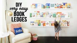 diy VERY easy 1 hour book ledges also art or picture ledges [upl. by Sapowith]