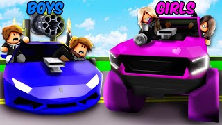 BOYS vs GIRLS Cars in Brookhaven RP [upl. by Attecnoc]