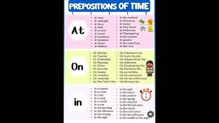 Preposition of Time [upl. by Alamat]