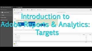 Tutorial Adobe Reports amp Analytics Targets [upl. by Lobiv]