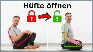 HÜFTE ÖFFNEN mit diesen 5 einfachen Übungen [upl. by Schertz]