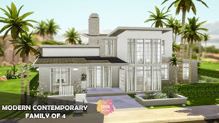 MODERN CONTEMPORARY FAMILY OF 4  SIMS 4 CC SPEED BUILD  DOWNLOAD LINK TRAYCC [upl. by Dwyer]