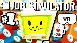 JOB SIMULATOR VR  1  THE CUBICLE IS LIFE  Meta Quest 2 Gameplay [upl. by Asiulana]