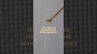 Pin Stitch  Fadenstart beim Kreuzstich crossstitchtutorial crossstitchforbeginners short stitch [upl. by Adnavoj]