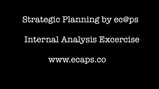 Strategic Planning Internal analysis of your organisation [upl. by Toulon]