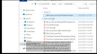 Affixing your EStamp and downloading your Microsoft Addin Installer for NBA Stamp and Seal [upl. by Esch]