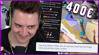 ICH kaufe mit meinem TWITCH CHAT neue 400€ SNEAKER 😱💰 [upl. by Dualc]