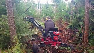 Trail Building With Towable Backhoe  Part 7 [upl. by Lacim]