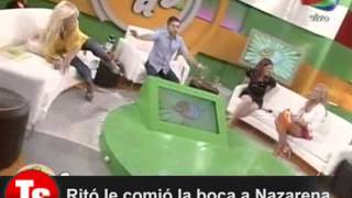 El beso apasionado de Ritó y Nazarena TELESHOW [upl. by Eseerehc]