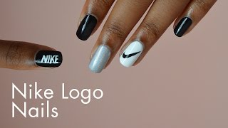 Nike Logo Nail Tutorial  Charming Nails [upl. by Atikir]