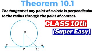 Theorem 101 Class 10  Circles Chapter 10 Easy Proof [upl. by Ettennyl456]