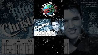 BLUE CHRISTMAS CAPO 2 by Elvis Presley Beginner Guitar Chord TAB amp Strum PlayAlong shorts [upl. by Gabor]