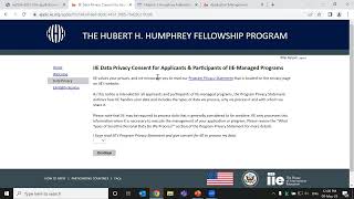 AY2425 Hubert H Humphrey Online Application [upl. by Nahgaem]