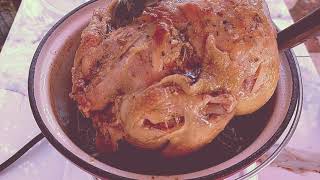 PUI LA CEAUN reteta taraneasca delicioasa Delicious DEEP FRY CHICKEN in cast iron pot country style [upl. by Rudich]