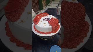 Anniversary cake designtrending youtubeshorts viralvideo beautiful [upl. by Batholomew619]