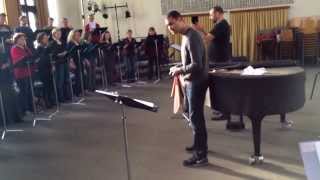 Azi Schwartz  rehearsal with RIAS Kammerchor in Berlin [upl. by Engelbert549]