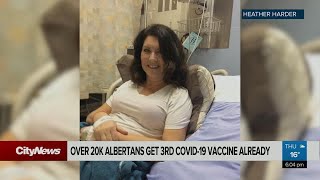 Over 20k Albertans now trippled vaccinated against COVID19 [upl. by Kiehl162]