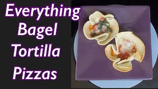 Easy mini everything bagel tortilla pizzas [upl. by Burley]