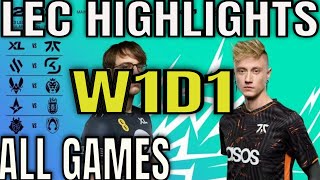 LEC Spring 2023 W1D1 Highlights ALL Games  XL vs FNC BDS vs SK VIT vs MAD AST vs KOI G2 vs TH [upl. by Atnohsal475]