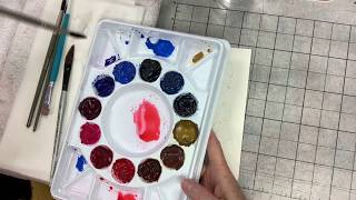 Painting Cosmos Flowers In Watercolor [upl. by Yak]