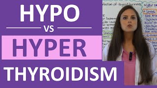 Hypothyroidism vs Hyperthyroidism Nursing NCLEX  Hypothyroidism and Hyperthyroidism Difference [upl. by Leland]