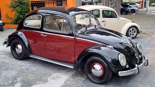 VW Fusca 1963 bicolor  motor 1600cc [upl. by Neehsar]