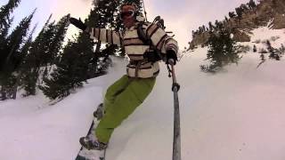 ski jackson hole stewart peak alpine wyoming [upl. by Yolanthe]