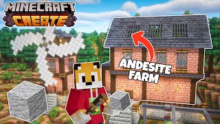 I built a FAST ANDESITE FARM in Minecraft Create Mod [upl. by Droc]