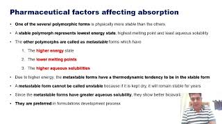 Part 3 Physicochemical factors affecting drug absorption I Polymorphism and amorphism [upl. by Percival]