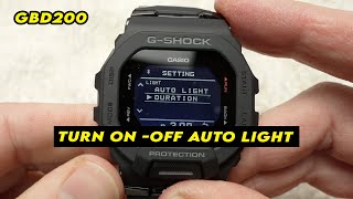 Casio GShock GBD200 How to Turn ON Auto Backlight [upl. by Hoi]