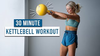 30 MIN Advanced Kettlebell HIIT Workout  Full Body No Repeat [upl. by Lisbeth]