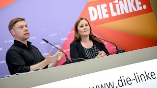 LinkeChefs Wissler und Schirdewan kündigen Rücktritt an [upl. by Eintruoc801]