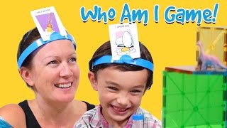 Kids and parents play Hedbanz game for kids [upl. by Adniram]