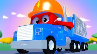 The SOLAR Truck Carl the Super Truck  Car City  Cars and Trucks Cartoon for kids [upl. by Ecinue]