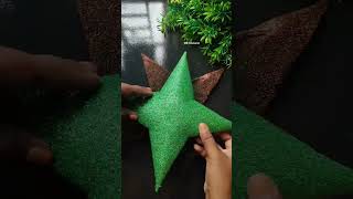 Double star wall hanging made of glitter foam wallhanging diy glitterfoamcraft shorts craft [upl. by Saleme691]