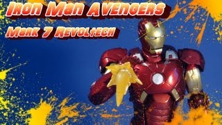 Iron Man Mark 7 Avengers Revoltech Toy Review [upl. by Akins]