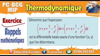 Outils mathématiques exercice proposé [upl. by Dirgis811]