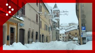 Neve a Pennabilli il camera car nel borgo dellAppennino toscoromagnolo [upl. by Gaylord]