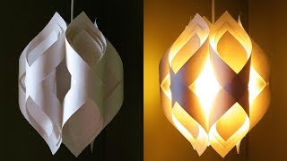 Ogee paper lamp  how to DIY an elegant paper pendant lamplantern  EzyCraft [upl. by Howlond]