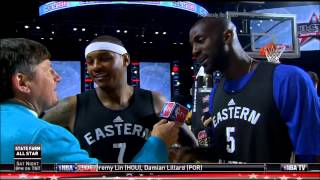 Kevin Garnett amp Carmelo Anthony make fun of Craig Sagers suit [upl. by Setarcos]