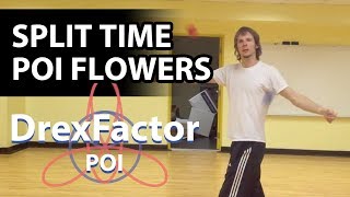 Basic Poi Dancing Tutorial Flowers part 3 SplitTime Flowers [upl. by Hnid]