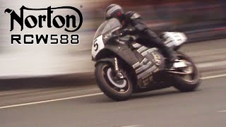 What a Wankel The RotaryEngined Norton RCW588  1991 Isle of Man TT Races [upl. by Leiahtan]