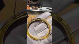 Making Golden Twisted Bangles From Gold Row Material shorts gold [upl. by Kcinom]