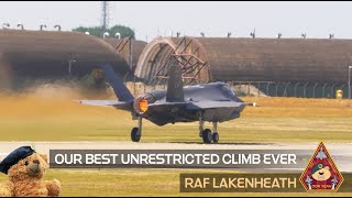 THIS HAS TO BE THE BEST EVER F35 UNRESTRICTED CLIMB EVER SEEN FROM RAF LAKENHEATH [upl. by Nesnej778]