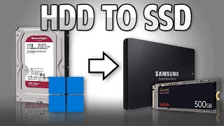 How to Move Windows from a Hard Drive to an SSD  EASIEST METHOD [upl. by Noruq264]